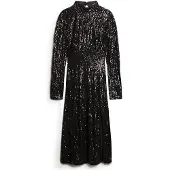 Superdry Robe Long Sleeves Backless Sparkly Midi