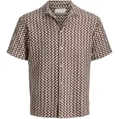 Jack & Jones Montauk Crochet Short Sleeve Shirt Blanc L Homme