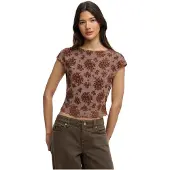 Superdry T-shirt marron / noisette