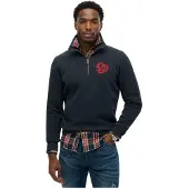 Superdry Sweat-shirt 'SD & CO' marine / rouge feu