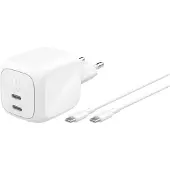 Belkin Dual Usb-c 67w Pd Pps + 2m Kabel Wch020kq2mwh-b6 Usb-c Wall Charger Argenté