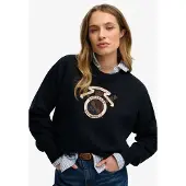 Superdry Sweat-shirt bleu / bleu marine / blanc