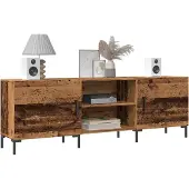 vidaXL Armoire TV imitation vieux bois 150x30x50 cm Matériau dérivé du bois