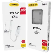 Dudao Adaptateur audio USB Type-C à 3,5 mm - Blanc KP32933