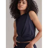 Hey Honey Haut 'Cropped' bleu foncé