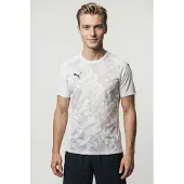 Puma Maillot graphique teamFINAL, taille : S, couleurs de la gamme : White-Black-Feather Gray