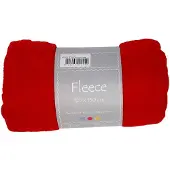 Creativ Company Fleece 150 cm x 125 cm, Rot, Tissu, Rouge