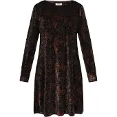 Usha Robe rouge foncé / noir
