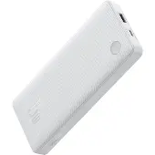 Baseus Batterie externe Airpow Lite, 10000mAh, 15W, 1 x USB, 2 x USB Type-C, total 3A (inclut câble USB vers USB Type-C de 30cm), blanc