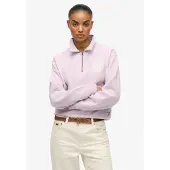 Superdry Neon Collared Half Zip Sweater Violet M Femme