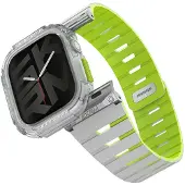 Skinarma Strap + etui Gemini for Apple Watch 42mm niteglow, Montre connectée : accessoires, Vert
