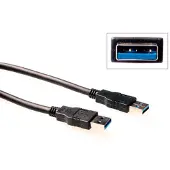 ACT Advanced Cable Technology SB3005 5.00m USB A USB A Mâle Mâle Noir Câble USB (SB3005)