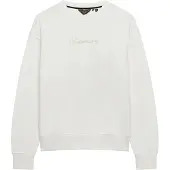 Superdry pour femme. W2012635A Sweat Script Brand Loose blanc cassé (XXS), Casuel, Coton, Manche longue