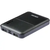 Grixx Banque d'alimentation 5000mAh Micro USB & USB-C Noir (5000 mAh), Chargeur de secours, Noir