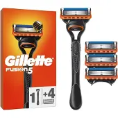 Gillette Rasoir Fusion5 pour homme, 1 rasoir, 4 lames de rechange, avec bande lubrifiante
