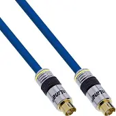 InLine 89946P Câble S-VHS, PREMIUM, e prise, 4 broches mini DIN prise / prise, 3m