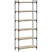 vidaXL Bibliothèque 6 niveaux chêne sonoma 80x30x188 cm