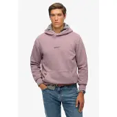 Superdry pour homme. M2014031A Sweat à capuche Micro Logo violet (S), Casuel, Coton