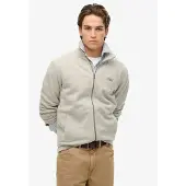 Superdry Veste de survêtement 'Essential' gris foncé / gris chiné