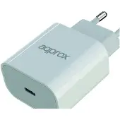 Approx Telefontöltő - 1db USB-C, 5VDC/3A or 9VDC/2.22A or 12V/1.67A, Fehér
