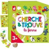 Janod Jeu - Chercher et trouver la ferme - Jouets éducatifs