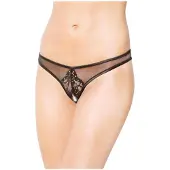 Softline Femmes, Sous-vêtements, Tanga 2442 - noir S/M, Noir, (Une unité par pack, M, S)