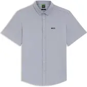 BOSS pour homme. 50555951 Chemise Motion grise (S), Casuel, Coton, Manche courte