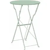 vidaXL Table de bistrot menthe claire Ø50x71 cm Acier revêtu par poudre
