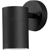 Konstsmide Modena Grande applique murale en aluminium laqué noir avec verre transparent