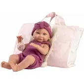Llorens Poupée Nica en vinyle avec sac de couchage rose 40cm