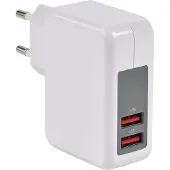 San Ignacio Chargeur Usb Sur Secteur 230v - 5v/2.4a (smart Charge) + 1a - Erard