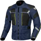 Berik Veste textile Absolute Terra pour moto, bleu foncé/noir, 48