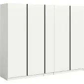 Ebuy24 Oakland armoire de rangement 5 portes blanches.
