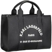 Karl Lagerfeld Cabas Carré Grainé Blanc & Noir