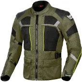 Berik Veste textile Absolute Terra pour moto, vert olive/noir, 58