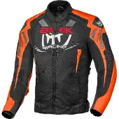 Berik Veste textile imperméable pour moto Amras, noire/rouge/blanche, taille 48