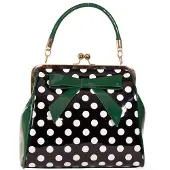 Banned Sac à main rétro interdit - American Polka Green
