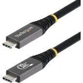 StarTech.com .com Câble USB4 de 50cm, 80 Gbit/s, Câble USB-C USB-IF, 240 W PD, 8K 120 Hz/4K 240 Hz DP2.1 DP80, Gaine en TPE, Compatible Thunderbolt 4 - Cordon USB-C Noir