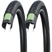 Schwalbe Marathon 26x1 3/8 (37-590) HS420 Performance GreenGuard - fil, noir reflex
