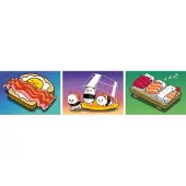 Ravensburger Minipuzzle-Trio 100 Teile - Kawaii Breakfast, Lunch & Dinner (100 pièces)