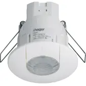Hager 1 pièce Détecteur de présence 360G On/Off encastré EE815 / 342982 (7 m)
