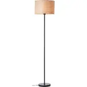 Home24 Lampadaire Brilliant Romm E27 60 W noir/naturel