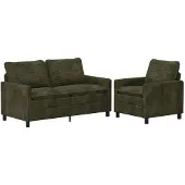 vidaXL Ensemble de canapés , 2 pièces, vert, polyester