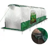 Biogreen Tunnel en plastique Superdome 300 x 70 x 80 cm, film plastique pour serre, transparent/vert