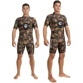 Abysstar Sea Spring 2.5 Mm Short Sleeve Shorty Marron L Homme