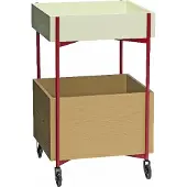 Hubsch Chariot Frais Kaki/bourgogne | 021610