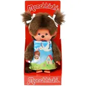 Monchhichi Fillette en robe de cigogne | 20 cm | Poupée | Fashion Dress