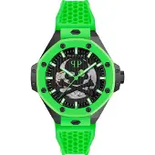 Philipp Plein Pwpfa0624 46mm 5atm Automatic Analogical Watch Vert Homme