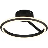 TRIO Plafonnier rond Amador noir