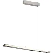 TRIO Suspension LED, nickel mat, up and down, H 200 cm